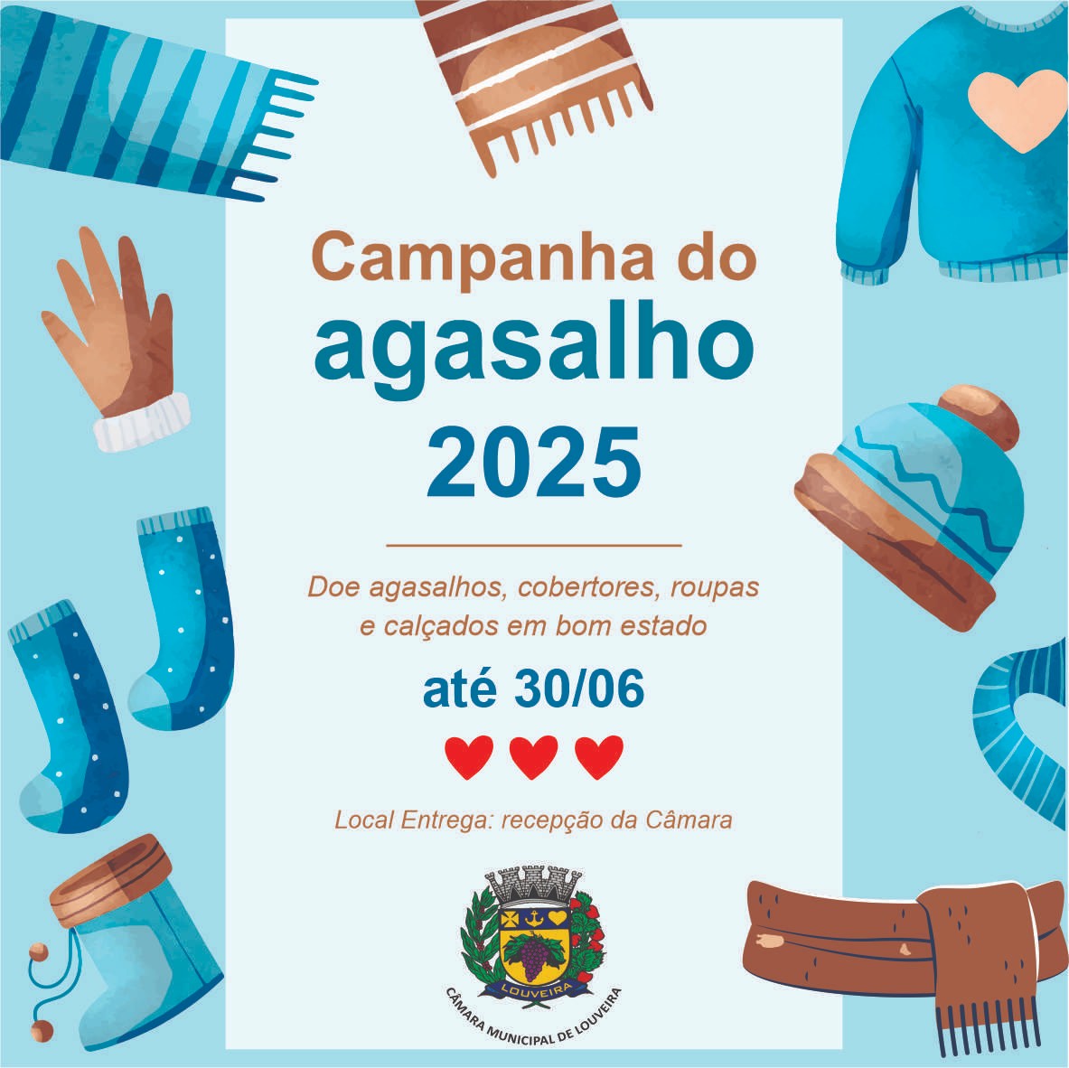 Câmara de Louveira promove Campanha do Agasalho 2025
