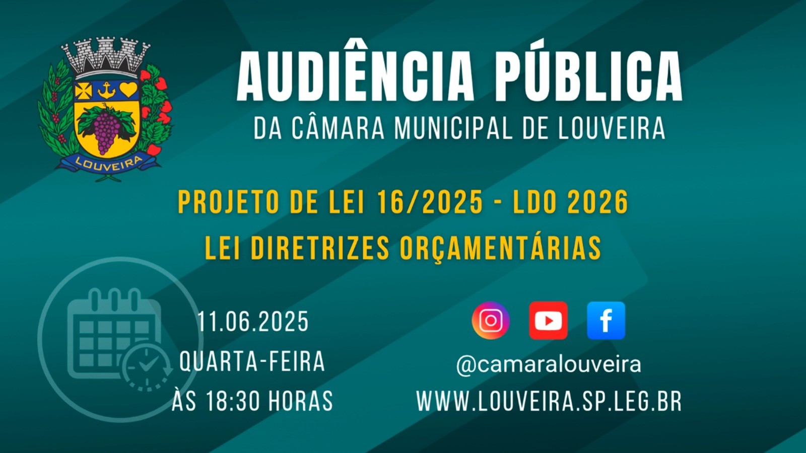 LDO será apresentada em audiência dia 11