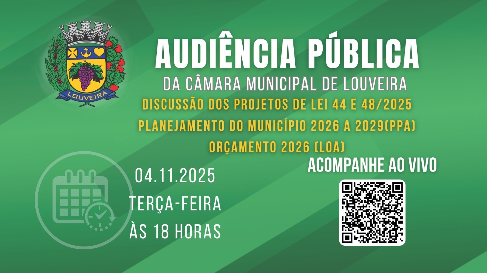 Câmara realiza  audiência pública sobre PPA e LOA