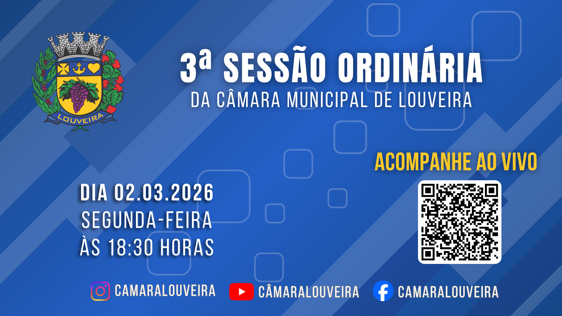 Câmara realiza 3ª Sessão Ordinária na noite desta segunda-feira