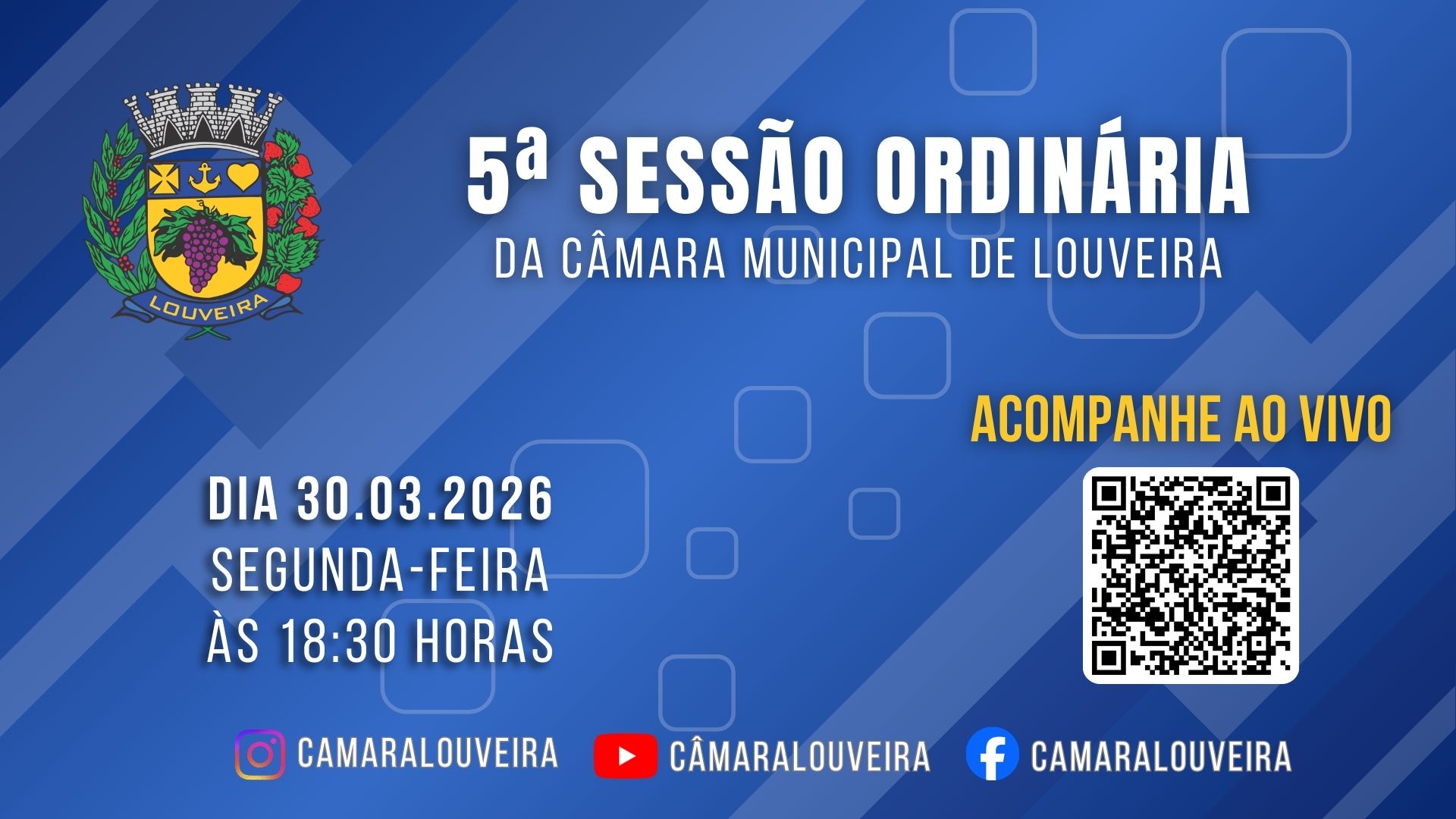 5ª Sessão Ordinária tem quatro projetos e uma Moção na pauta